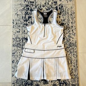 Fila Sport Tennis Top + Skort White Set M